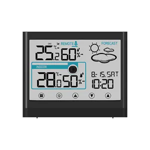 Stazione meteorologica Wireless orologio sensore di temperatura ABS orologio da cucina professionale geometrico digitale europa con interni ed esterni