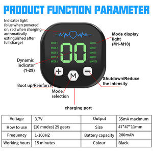 เครื่องนวดเอวตามหลักสรีรศาสตร์พร้อมฟังก์ชั่นดนตรี ออกกำลังกายเสริมสร้างแกนกลางลำตัว ช่วยลดสัดส่วน แบตเตอรี่แบบชาร์จ USB พร้อมหน้าจอแสดงผล - Product Image 5