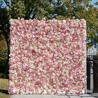 Toile de fond murale florale pour photomaton, fond floral artificiel pour mariage, fête, photographie, événement, exposition