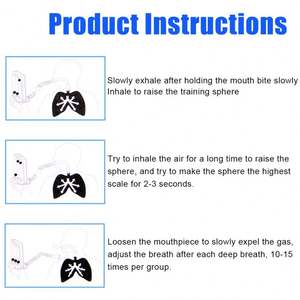 Entraîneur de respiration profonde portable, exerceur respiratoire, 3 boules, spiromètres incitatifs - Product Image 6