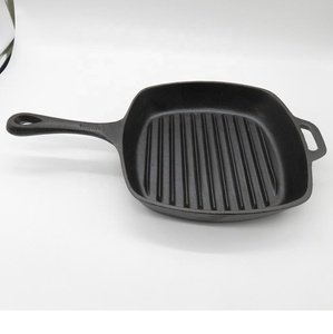 Sartén Rectangular <span class=keywords><strong>de</strong></span> <span class=keywords><strong>Hierro</strong></span> Fundido Precurado para Cocina <span class=keywords><strong>de</strong></span> Inducción, Ecológica, con Tapa <span class=keywords><strong>de</strong></span> Vidrio - Product Image 2