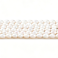 Perles en vrac naturelles blanches AAA de 4-5 mm, perles de riz d'eau douce véritables, certifiées par un tiers pour la fabrication de bijoux