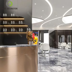 Modern <b>Salon</b> Shop Decoration Ideas Luxury <b>Salon</b> Display Cabinet Barber Shop Station Custom Barber Shop <b>Furniture</b> - Product Image 6