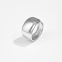 FUAMAY High-End Trendy Zierliche 18 Karat vergoldete Mode Runde Unisex Wide Brass Ring