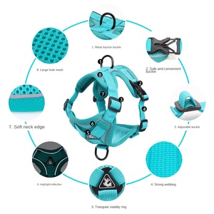 Nuevo Arnés de Pecho para Perros y Gatos, Transpirable, Reflectante, de Poliéster, con Correa - Product Image 3