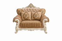 Ensemble de canapés baroque européen de luxe, canapé classique pour salon, bois sculpté, rembourré, meubles écologiques durables pour la maison