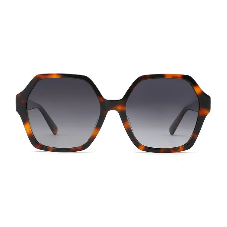 نظارات شمس نسائية كبيرة الحجم للبيع بالجملة نظارات شمسية عصرية بإطار مربع مع شعار مخصص للفتاة ، نظارات شمس للرجال