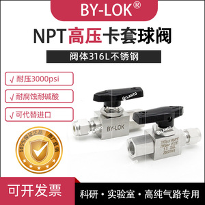 บอลวาล์วสแตนเลส By-Lok 316L ขนาด 1/2 นิ้ว เกลียวใน ทนแรงดันสูง สำหรับระบบท่อ - Product Image 5