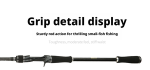 Canne à pêche Super Rigide à Manche Droit en Carbone MH H <span class=keywords><strong>Double</strong></span> Pointe 95cm Longueur Réduite Light Thunder Black Medium Fast Eva - Product Image 5