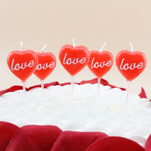 Buon compleanno candele nelle feste popolare <span class=keywords><strong>cuore</strong></span> a forma di parola d'amore - Product Image 5