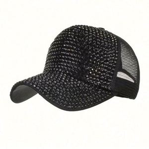Wholesale Mesh Trucker Hat Crystal <b>Patch</b> Rhinestone Bling Baseball Cap for Women - Product Image 6
