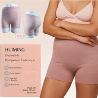Sous-vêtements post-partum jetables à taille haute en tissu non tissé et élasthanne pour femmes, doux et extensibles, pour césarienne, culottes sans couture