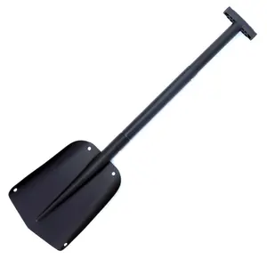 Handle Collapsible Snow Shovel, Lightweight Aluminum Sport Rugged Utility Shovel for Car, Camping, Outdoor Activities