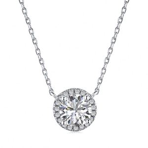 Dylam Trendy Slider Adjustable 18K Gold Plated <b>Post</b> Diamond <b>Round</b> Solitaire Heart Pendant Halo Necklace for Women - Product Image 1