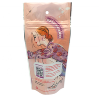 Sac de nourriture sèche pour animaux de compagnie en feuille de mylar refermable avec fermeture à glissière imprimé personnalisé pochette d'emballage de nourriture pour chien chat de 40g sacs de friandises pour aliments pour animaux de compagnie
