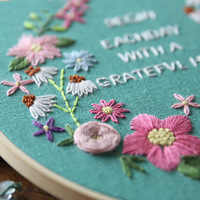 Handgemaakte katoenen linnen borduur DIY kit Europese stijl Lu 3D geborduurd logo lint wanddecoratie pastorale platteland beginners