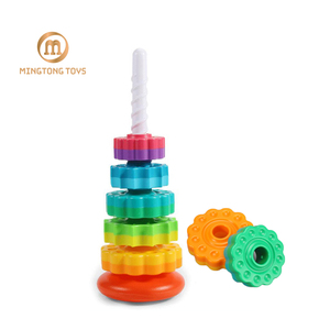 Set De Anillos Apilables Para Bebés – Juguete Educativo De Construcción Con Base Oscilante