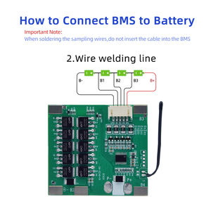 XJ BMS <span class=keywords><strong>4S</strong></span> 12V <span class=keywords><strong>LifePO4</strong></span> 10A 15A 20A 25A 배터리 관리 시스템 (LFP NMC 리튬 이온 배터리용, 밸런스 및 NTC 온도 보호 기능 포함) - Product Image 5