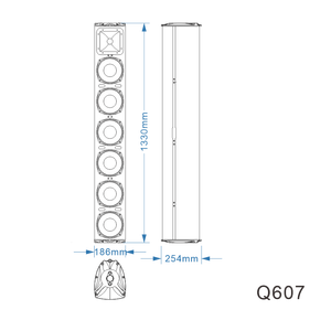 Boutum Q607 Hotsell Peralatan Audio Suara 6*6.5 Inci Neo 650w Tahan Air Desain Ramping Kompak <span class=keywords><strong>Speaker</strong></span> <span class=keywords><strong>Line</strong></span> <span class=keywords><strong>Array</strong></span> Kolom - Product Image 5