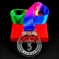 Médailles et plaques en cristal à facettes diamantées, souvenirs personnalisés avec logo, cadeaux, médailles étoile en verre, trophées vierges en cristal en stock