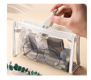 Estuche de Lápices de Plástico de Gran Espacio, Estuche de Lápices de PVC Suave Ecológico, Estuche de Lápices Transparente Bonito para Niños - Product Image 1