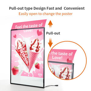 Marco Rectangular <span class=keywords><strong>de</strong></span> Aluminio, Pantalla LED <span class=keywords><strong>de</strong></span> Alto Brillo para Menús, Caja <span class=keywords><strong>de</strong></span> Luz Publicitaria Retroiluminada para Restaurantes <span class=keywords><strong>de</strong></span> Comida Rápida, Interior - Product Image 3