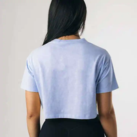 Haut court décontracté Y2K à imprimé lettres, col rond, manches courtes, 100 % coton, pour femme, collection été 2025 – Vente en gros