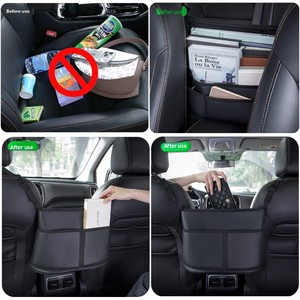 Nueva Bolsa de Almacenamiento de Cuero para Asiento de Coche, Organizador para Coche, Accesorio a Prueba de Niños, Venta al Por Mayor Directo de Fábrica - Product Image 3