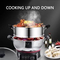 Poêles électriques multifonctionnelles pour la cuisine domestique Poêles à vapeur en acier inoxydable 304 avec couvercle de marmite