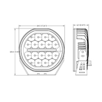 Nouveauté 2026 : projecteur LED rond 7 pouces 90W 8500lm sans vis, double couleur, positionnement 12V 24V IP67, pour véhicules tout-terrain 4x4