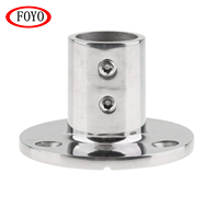 Accessoire de rail à base ronde FOYO en acier inoxydable 316, 90° °   Excellente résistance à la corrosion de l'eau salée pour accessoires de bateau/yacht/kayak/embarcation