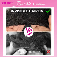 Demi-perruque facile à porter, bouclée birmane, avec cordon de serrage réglable, cheveux humains vietnamiens 100% alignés sur les cuticules, sans colle