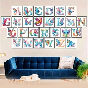 Kit de Pintura de Diamantes 3D 5D Ecológico, Diseño de Animales Impresos, Campanilla de Viento, Mariposa, Decoración para Ventanas - Product Image 4