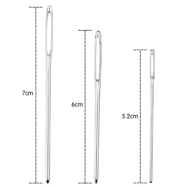 बड़ी आँख वाली हाथ की सिलाई सुई टेपेस्ट्री सुई सेनील बिना नुकीले, कुंद गोल नुकीले