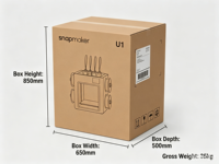 Imprimante 3D Snapmaker U1 4 couleurs avec 4 têtes d'impression indépendantes, vitesse élevée de 500 mm/s, imprimante 3D FDM multi-matériaux