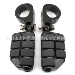 Moshark Motorcycle Footrest Mounting <b>Bracket</b> 32mm 38mm <b>Black</b> Guardrail Pedal Modification Accessory - Product Image 1