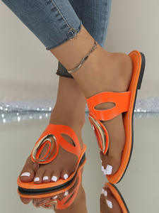 Sandalias de Mujer Estilo Hada, Zapatos Planos con Hebilla Metálica a la Moda, Antideslizantes, Casuales, Estilo Romano - Product Image 6