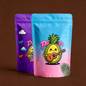 Factory-customized, resealable mini 3.5g zipper flat pouches with three-side sealing; self-sealing polyester film <b>bags</b> - Product Image 4