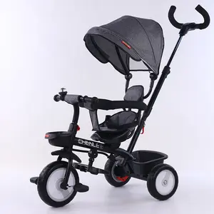 4 in 1 ultimo design in metallo da 4 a 6 anni risciò pieghevole nuovo a buon mercato mini triciclo per bambini