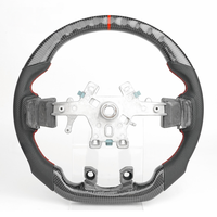 Volant de direction en fibre de carbone véritable au design populaire pour Dodge RAM 1500 2500 2012-2018, fond plat, volant sport 4 Runner