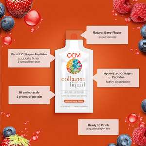 コラーゲンペプチドとアミノ酸を含む髪の爪用経口液体コラーゲンソリューション大人用グルテンフリー - Product Image 3