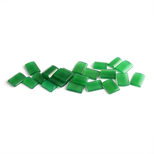Ágata <span class=keywords><strong>verde</strong></span> natural de alta calidad al por mayor, forma de Corte rectangular, cabujón en forma de piedras preciosas sueltas, proveedor de ágata - Product Image 4