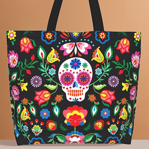 The Day of the Dead in Mexico Theme Canvas <b>Bag</b> 12x13in Blank Canvas Custom Canvas <b>Bag</b> Heat Transfer Printing - Product Image 4