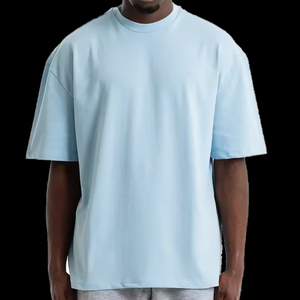 เสื้อยืดสีขาวคุณภาพสูงขายส่งสำหรับผู้ชาย เสื้อยืดผ้าฝ้ายพิมพ์ลายกราฟิกตามสั่ง เสื้อยืดโอเวอร์ไซส์เนื้อหนาสำหรับผู้ชาย - Product Image 4