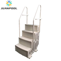 Structure d'escalier d'ascenseur de piscine en plastique blanc durable et écologique pour la vente en gros
