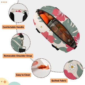 Sac à déjeuner personnalisé hawaïen avec fermeture éclair, sacs isothermes réutilisables pour le travail, le bureau, les voyages, l'école, les pique-niques, organisateur de bento - Product Image 3