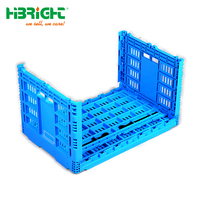 Caisse de rangement pliable en plastique HDPE vierge, couleur personnalisée
