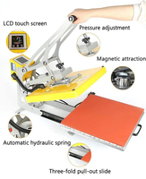 Máquina de prensa de calor para camisetas de 38*38CM (15*15 pulgadas) con apertura automática, prensa de transferencia por sublimación para camisetas, carcasas de teléfono, rompecabezas, vidrio, roca y fotos