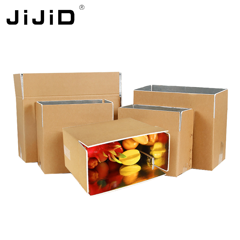 JIJID 8 # морепродукты холодная доставка коробка пена изоляция алюминиевая фольга лайнер рыба доставка упаковка Изолированная коробка