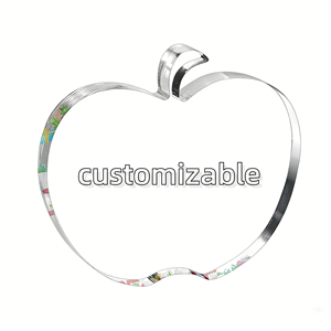 زينة كريستالية عالية الجودة على شكل تفاحة لعيد الميلاد مع حامل من البليكسيجلاس، زينة أكريليك على شكل تفاحة بطابع عيد الشكر - Product Image 3